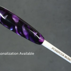 Music Conductor Baton: Deep Purple swirl Acrylic plus Gift Box