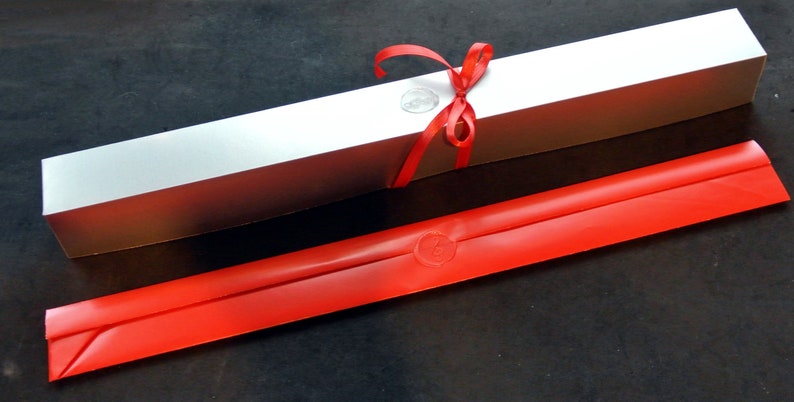 Personalized Music Conductor Baton: Red and White swirl Acrylic plus Gift Box image 4