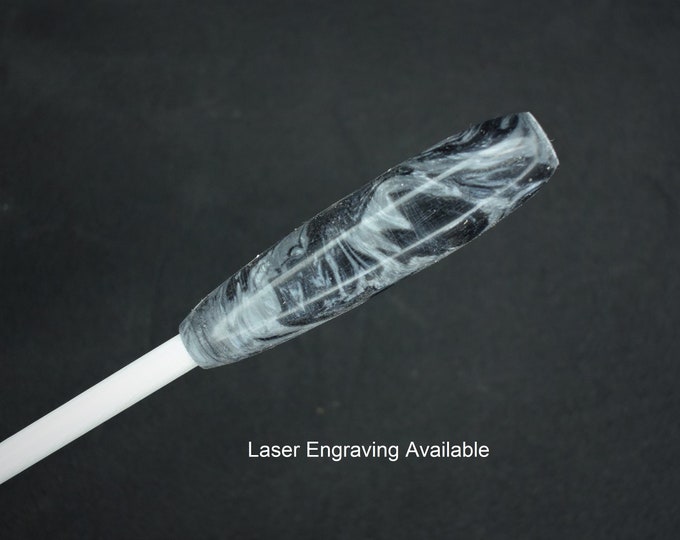 Personalized Music Conductor Baton Black and Gray Swirl Acrylic With Gift Box Etsy