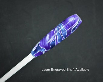 Music Conductor Baton: Blue and Purple swirl Acrylic plus Gift Box