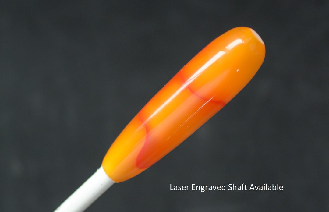 Personalized Music Conductor Baton Pearlescent Mango Swirl Acrylic