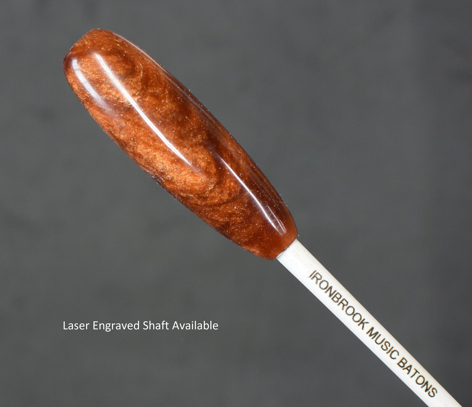 Personalized Music Conductor Baton Pearlescent Copper Swirl Acrylic
