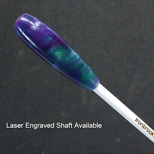 Personalized Music Conductor Baton: Purple and Green swirl Acrylic + Gift Box