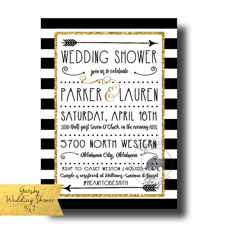 Gatsby Wedding Shower Invitation