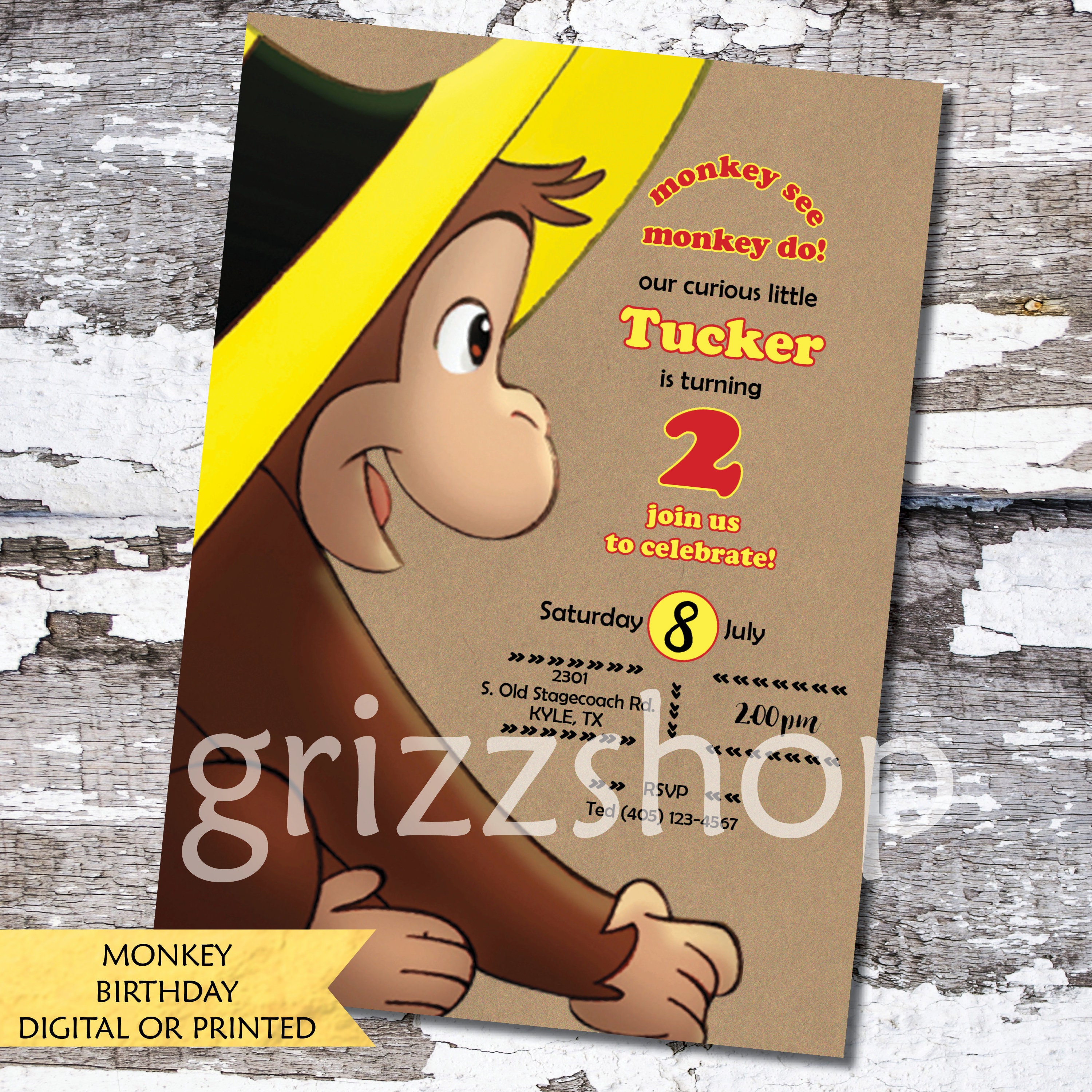 Curious Birthday Invitation Etsy