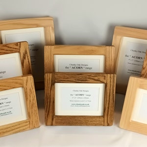 Oak Picture Frame 18 x 14 Solid Oak 'ACORN' Picture Frame Hand Crafted Available in various sizes & finishes image 9