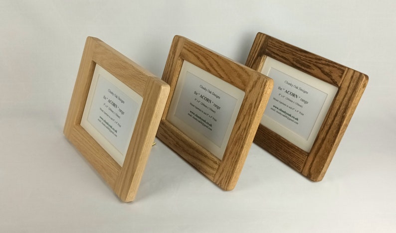 Oak Picture Frame 18 x 14 Solid Oak 'ACORN' Picture Frame Hand Crafted Available in various sizes & finishes image 5