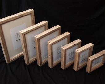 Oak Picture Frame - 12" x 10"  Solid Oak  'CHUNKY'  Picture Frame - Hand Crafted by 'Chunky Oak Designs'