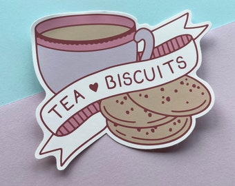 Tea/Biscuits Vinyl Sticker