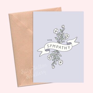 Sympathy kaart - condoleances, sorry om te horen, denken aan je