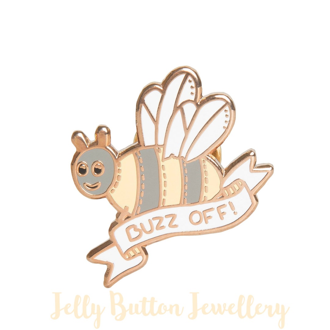 Buzz off Bee Enamel Pin - Etsy Canada