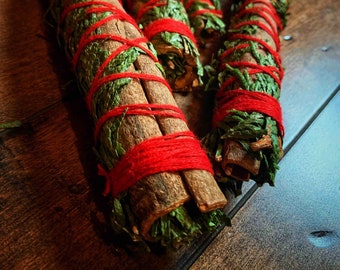 Cedar & Cinnamon Yule Log ~ Incense ~ Sacred ~ Witchcraft ~ Smoke Cleansing ~ Yule ~ Yuletide