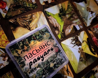 1910 Proverbs Fortune Telling Cards, Translated Pasyans Divination Deck