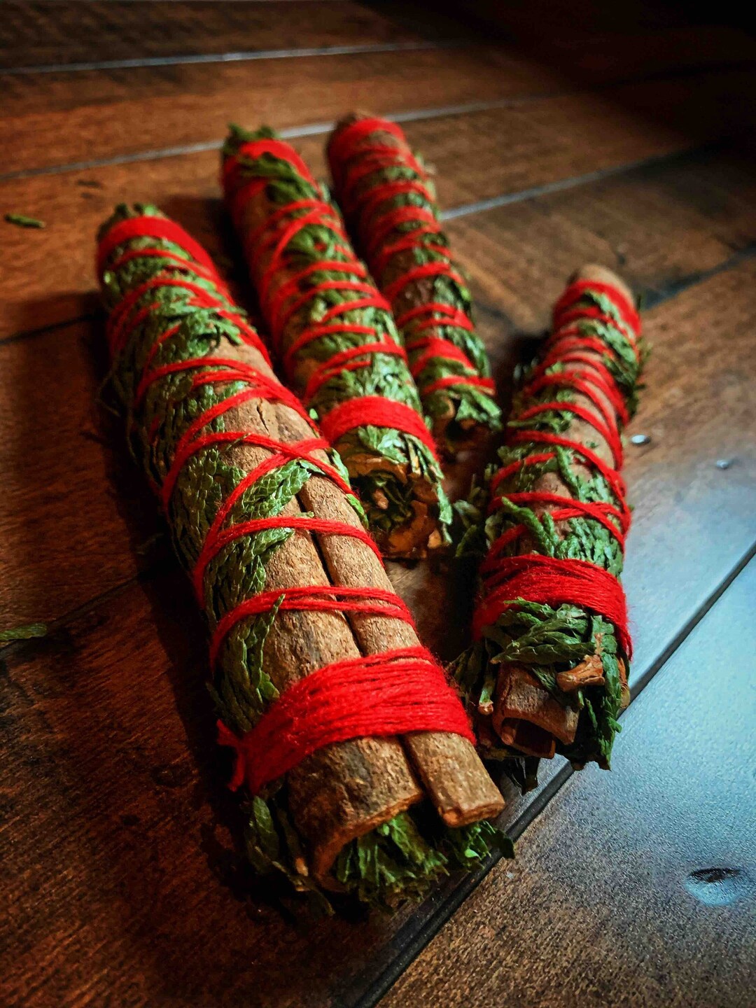 Cedar & Cinnamon Yule Log Incense Sacred Witchcraft Smoke Cleansing