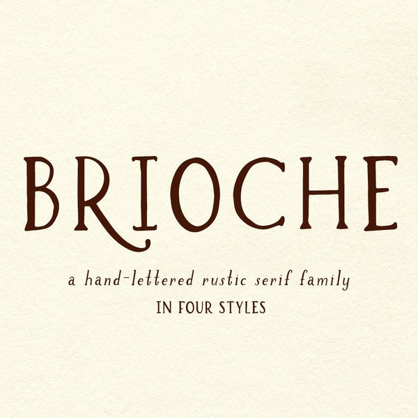 Brioche Rustic Font - Handlettered Serif Font, Farmhouse Font, Rustic Font, Fonts for Cricut, Fonts for Procreate, Fonts for Photoshop