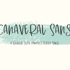 Canaveral Sans Font Fun Font, Crafting Font, Font for Cricut, Cute Font, Procreate Font, Cricut Font, Quirky Handwritten Font, Fun Font image 1