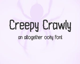 Creepy Crawly Halloween Font: Wiggly Wormy Sans Serif (Digital Download)