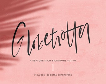 Globetrotter Signature Font - Hand-written font - Handlettered font - Chic Font - Fashion Font - Luxury Font - Branding Font - Logo Font