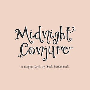 Midnight Conjure Font: Spooky Halloween Font with Stars