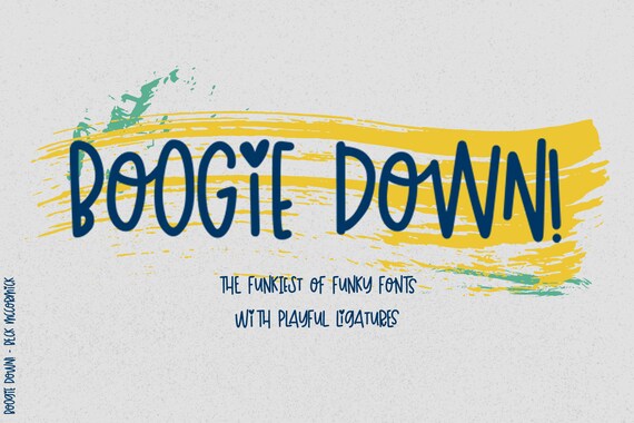 Boogie Down Sans Font Whimsical Font Children S Font Etsy
