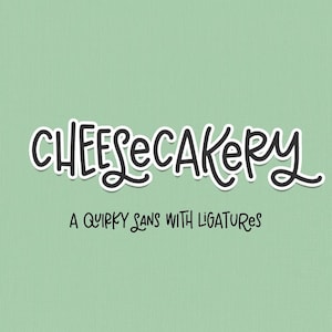 Cheesecakery Sans Schriftart - Lustige Schriftart, Crafting Schriftarten, Goodnotes Schriftart, Glowforge Schriftart, Procreate Schriftart, Cricut Schriftart, schrullige handgeschriebene Schriftart