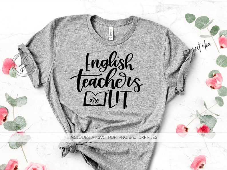 Download English Teachers are Lit SVG Teacher Silhouette File | Etsy