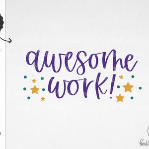 Fantastische Arbeit SVG - Cricut SVG - Schularbeit SVG - Ermutigung SVG - Lehrer zwartete - Unterrichtsart Form - Erzieher Form - Schule Form Form