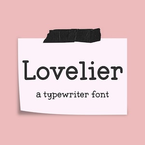 Lovelier Typewriter Font: Serif Font for Cricut, Procreate, Goodnotes