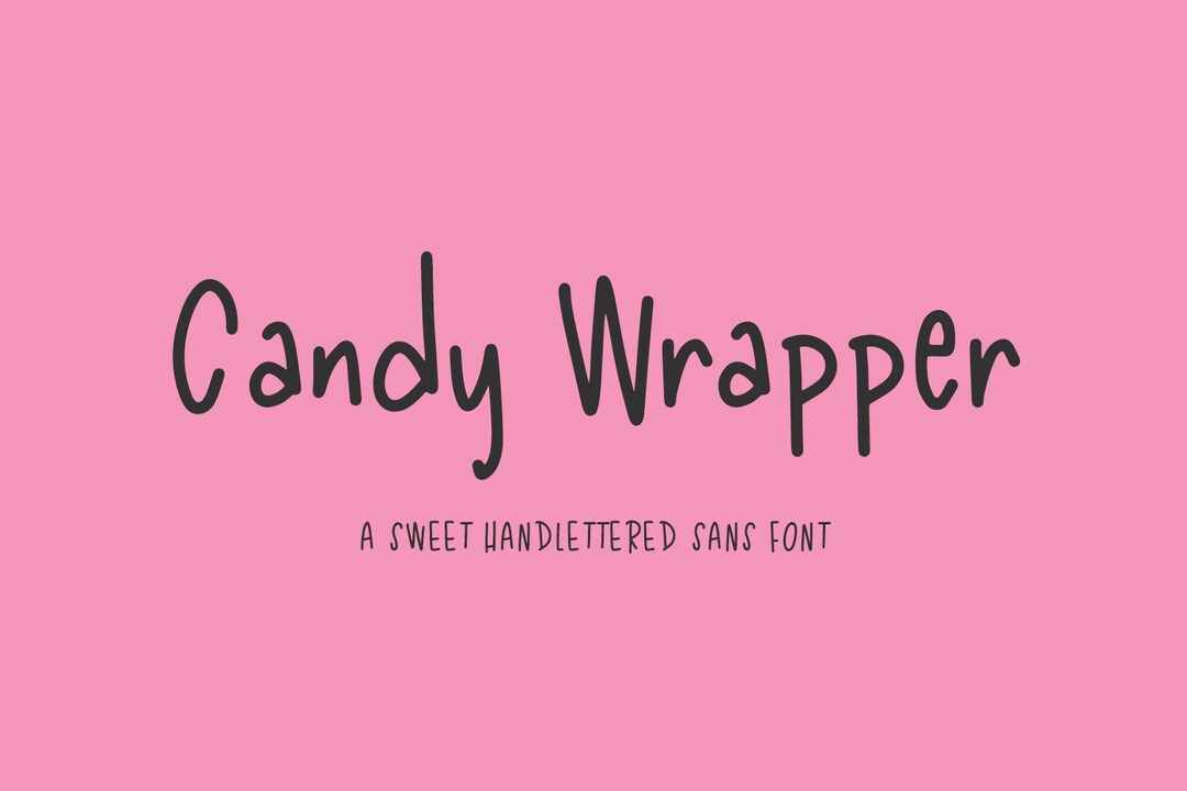 Candy Wrapper Font - Fun Fonts, Crafting Fonts, Fonts for Cricut, Cute ...