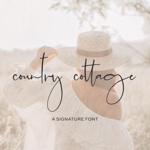 Country Cottage Script Font: Modern Handwritten Calligraphy