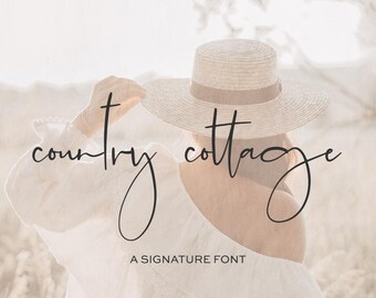 Country Cottage Script Font: Modern Handwritten Calligraphy