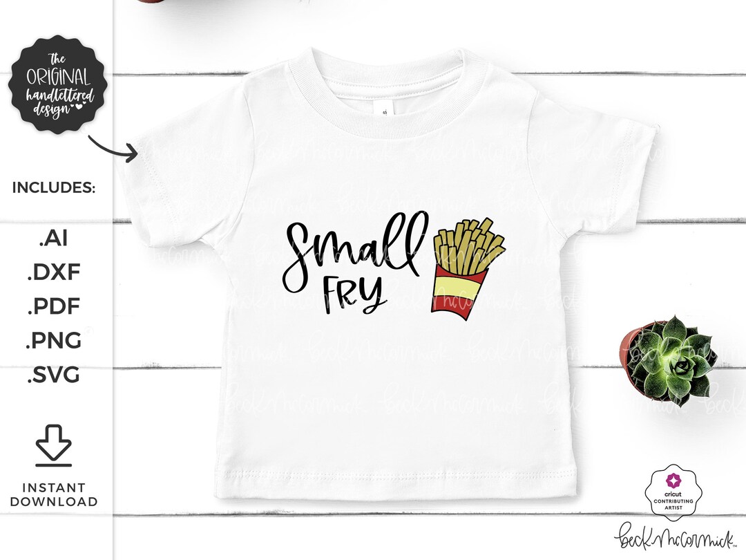 Small Fry SVG File Silhouette Cut File Instant Download for Cricut