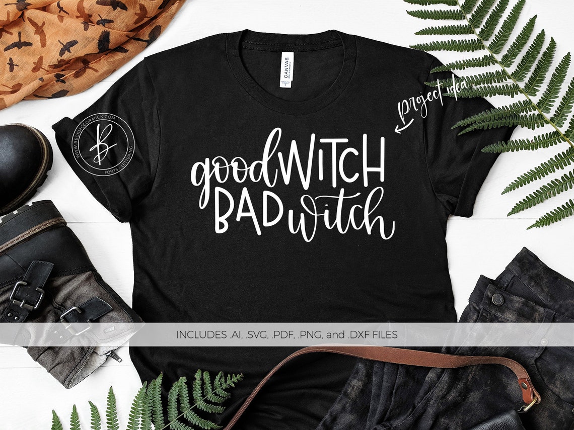 Good Witch Bad SVG Silhouette Cut File Instant Download | Etsy
