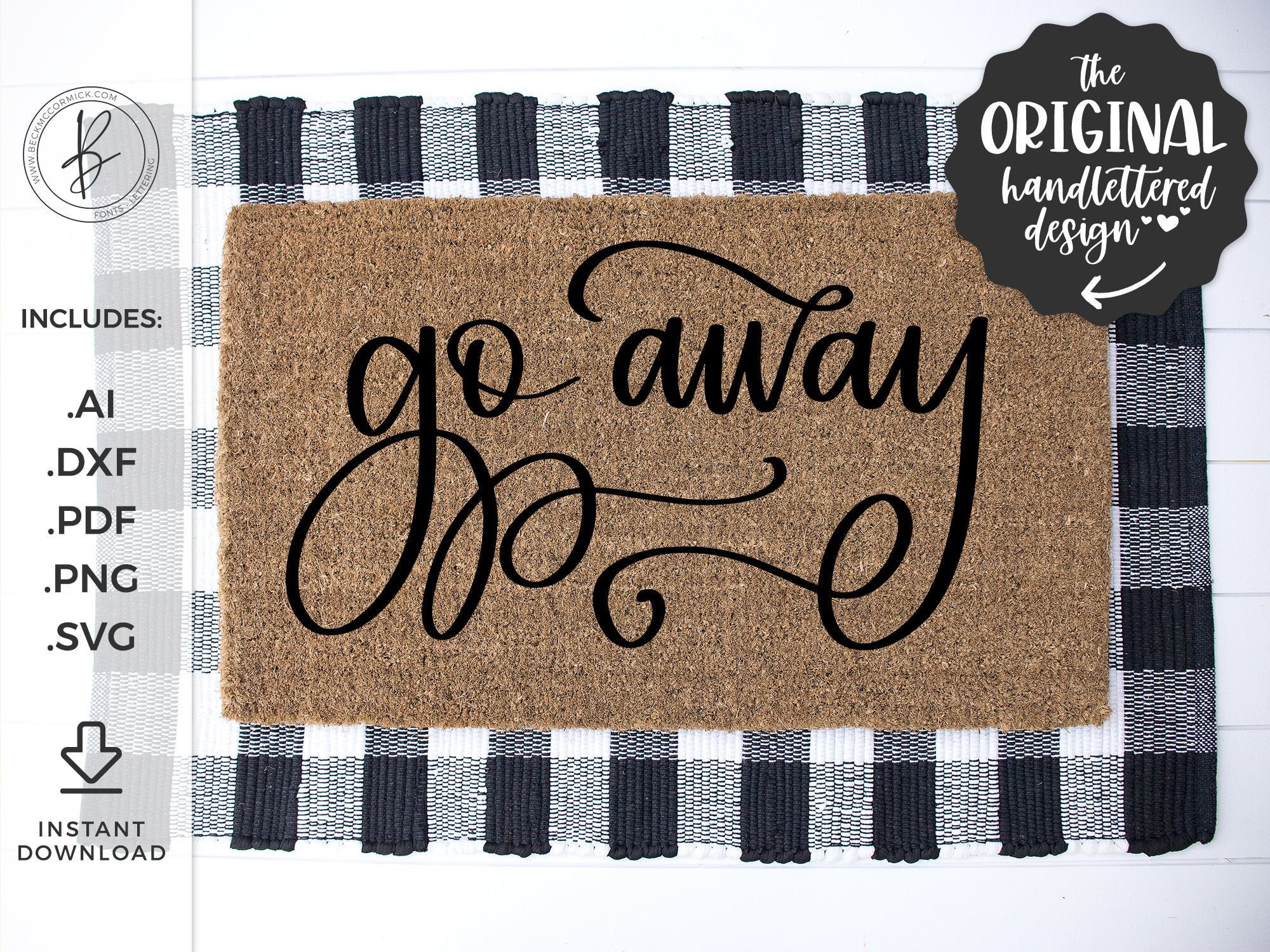Go Away SVG Mat Svg Doormat Svg Silhouette File Etsy