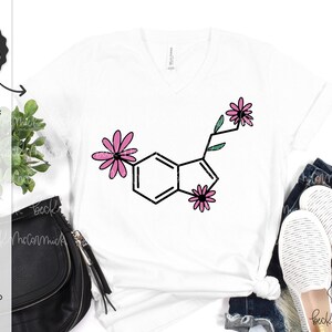 Sérotonine SVG - Structure moléculaire SVG - Science Svg - téléchargement immédiat Cricut - Cricut Svg - Svg molécule de sérotonine - hormone du bonheur