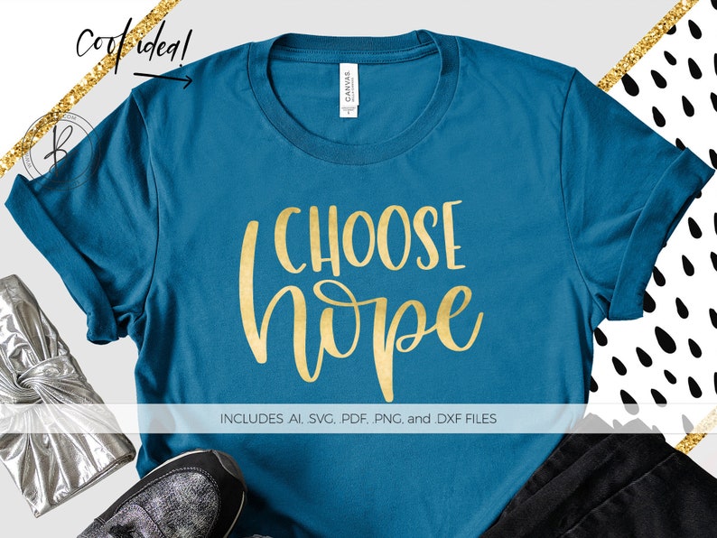 Choose Hope SVG File Silhouette File Hand-lettered SVG | Etsy