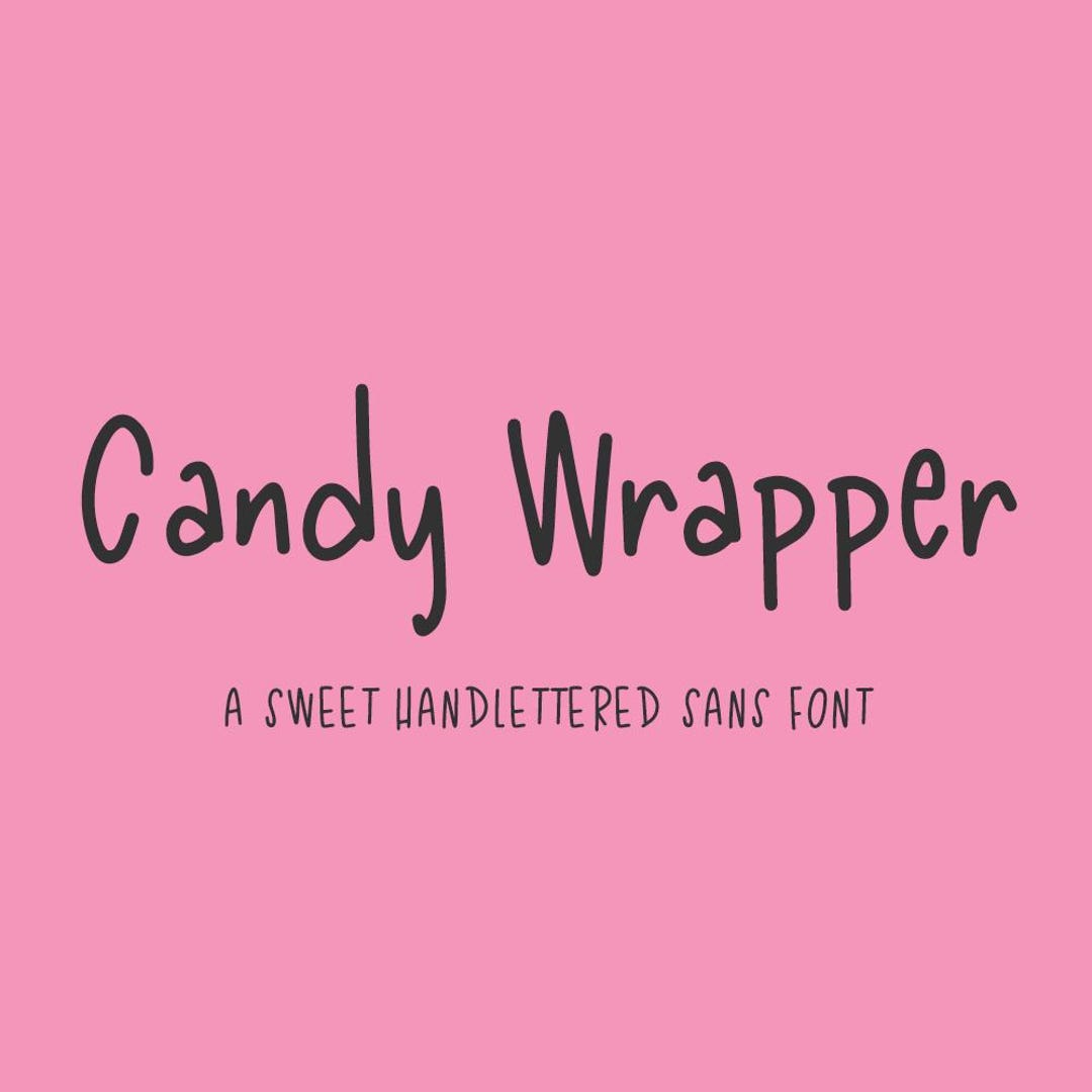 Candy Wrapper Font: Fun Handwritten Sans Font for Cricut - Etsy