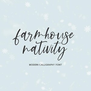 Farmhouse Nativity Script Font: Modern Calligraphy (OTF, TTF, Webfont)