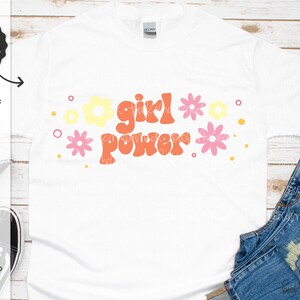 Archivo SVG Girl Power - Cricut SVG - Archivo Cricut - Descarga Cricut - Archivo de silueta - Empoderamiento de las mujeres - Empoderar a las jóvenes - Retro Svg
