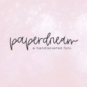 Fonte Paperdream Script - Caligrafia moderna, fonte de escrita à mão, fontes Boho, fontes cursivas, fontes Cricut, fontes Procreate, fontes modernas