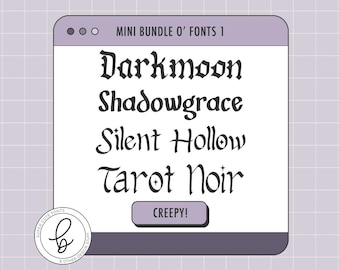 Halloween Queen Font Bundle: Blackletter-Schriftarten, Display-Schriftarten