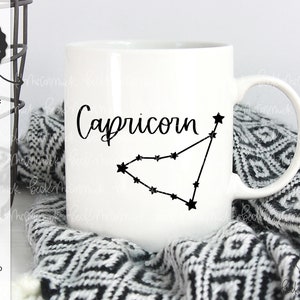 Steenbok SVG - Dierenriem SVG - Sterrenbeeld Svg - Instant Download Cricut - Cricut Svg - Astrologie Svg - Verjaardag Svg - Horoscoop Svg