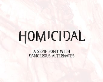 Homicidal Serif Font: Halloween Fonts, Scary Font