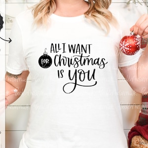 Todo lo que quiero para Navidad eres tú SVG - Descarga instantánea para Cricut - Silueta de descarga instantánea - Navidad SVG - Vacaciones SVG