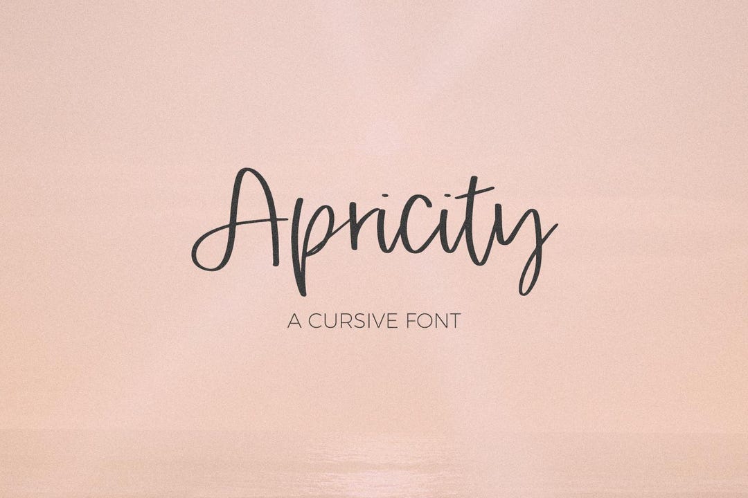 Apricity Font: Modern Calligraphy Script (OTF, TTF, Webfont) - Etsy