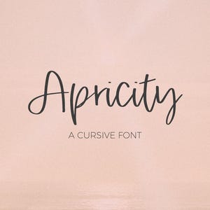 Apricity Font: Modern Calligraphy Script (OTF, TTF, Webfont)