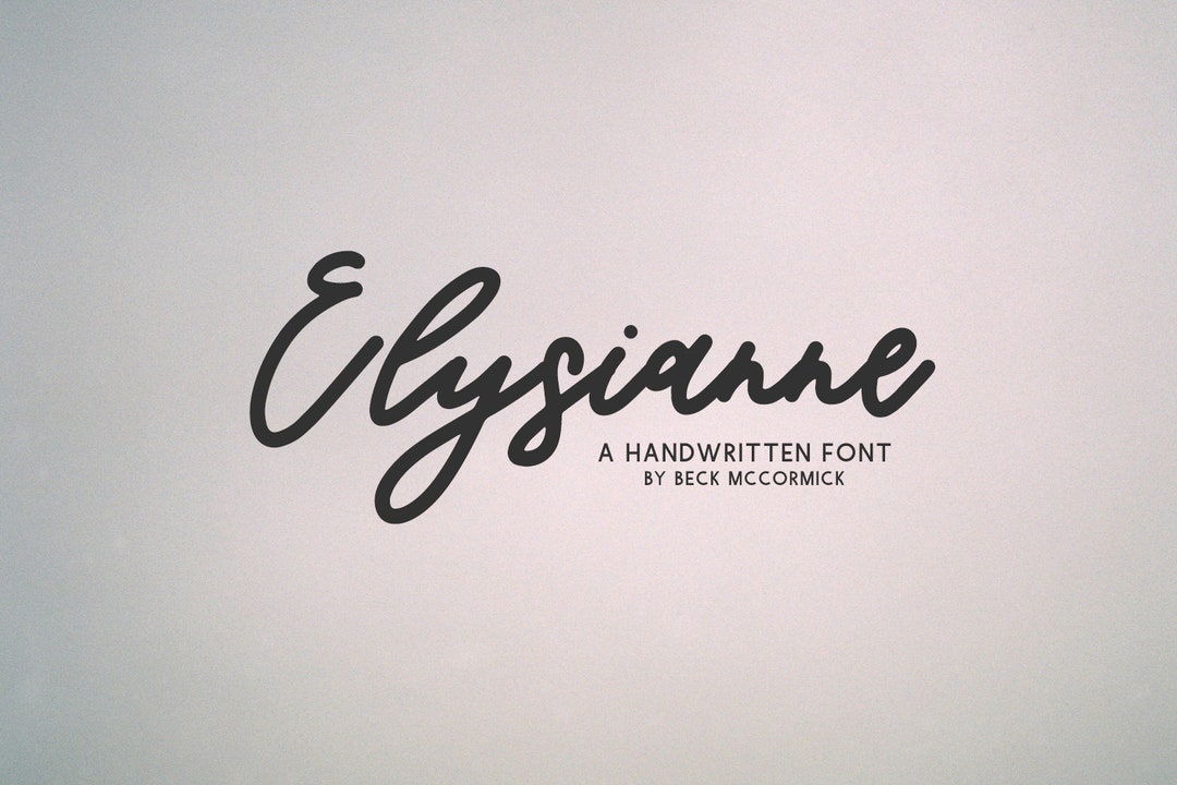 Elysianne Cursive Font: Modern Script for Cricut & Procreate - Etsy