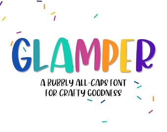 Glamper Sans フォント - 楽しいフォント、クラフト用フォント、Cricut 用フォント、かわいいフォント、Procreate 用フォント、Cricut フォント、風変わりな手書きフォント