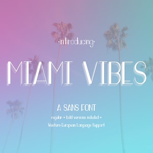 Miami Vibes Sans Serif Font: Art Deco Style