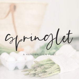 Springlet Script Font: Modern Cursive Calligraphy for Cricut & Procreate